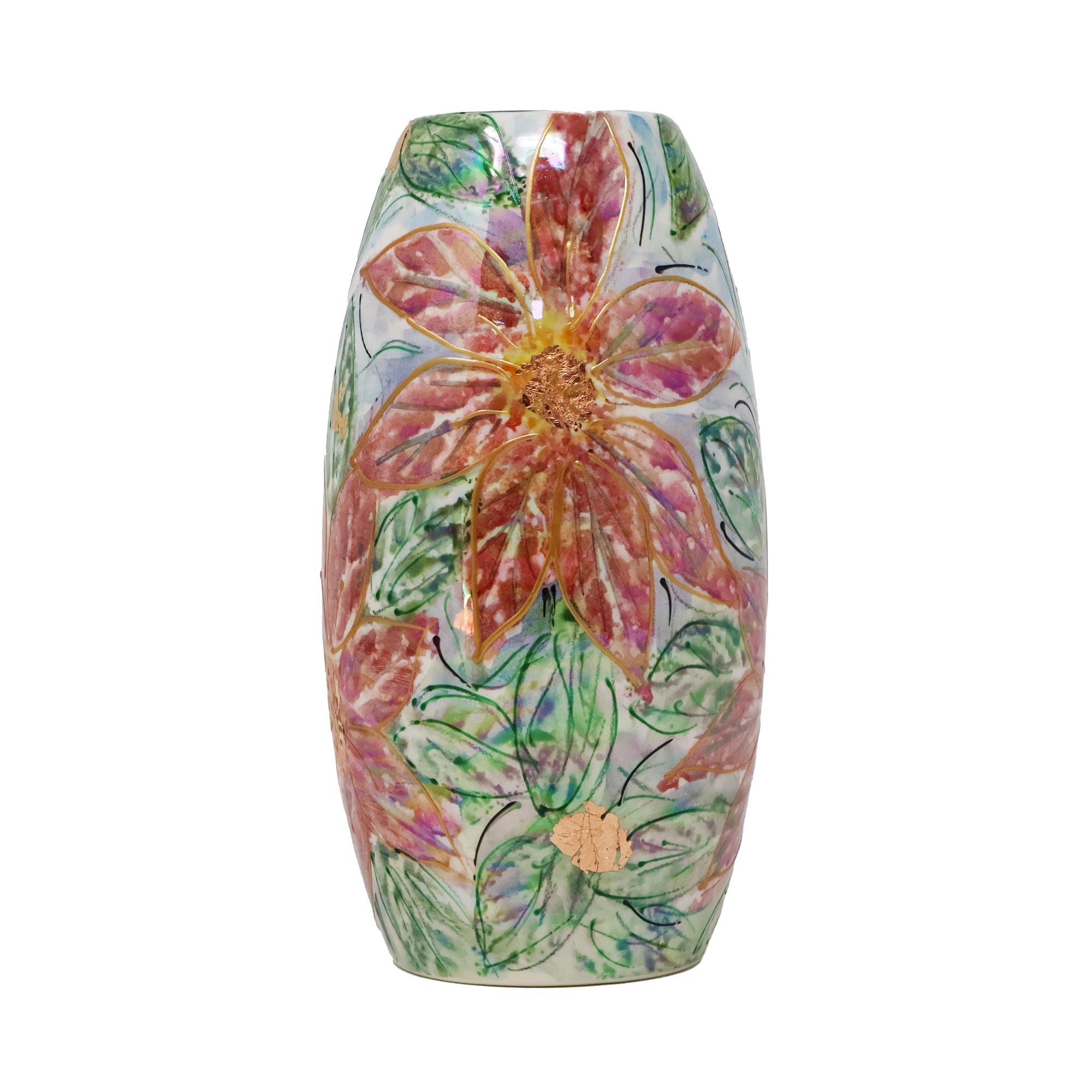 Anita Harris Medium Poinsettia Vase-Goviers