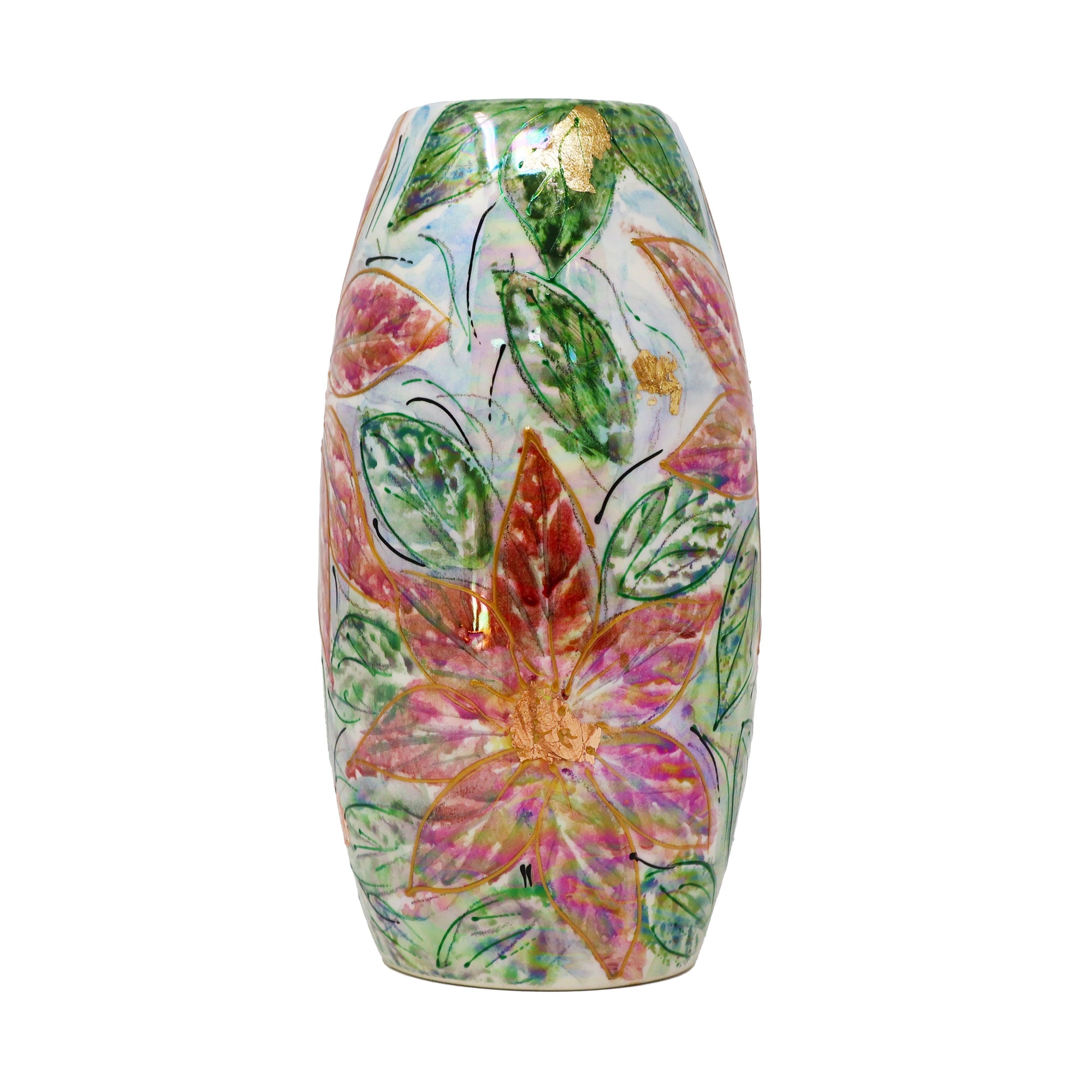 Anita Harris Medium Poinsettia Vase-Goviers