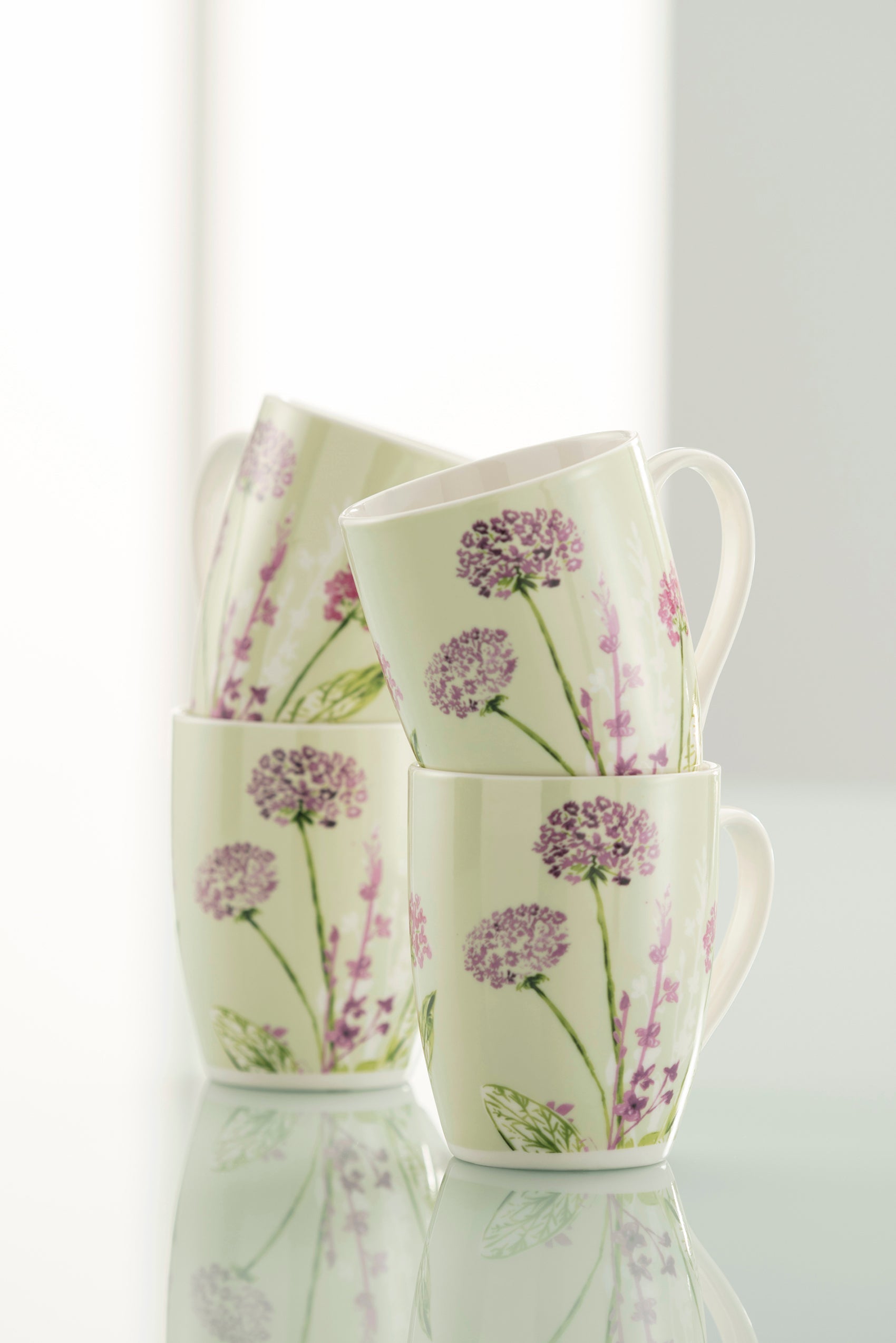 Aynsley Floral Spree Mugs Set of 4-Goviers