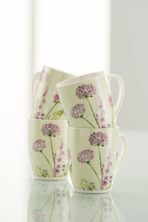 Aynsley Floral Spree Mugs Set of 4 - JUNE DELIVERY-Goviers