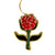 Beaded English Rose Ornament-Goviers