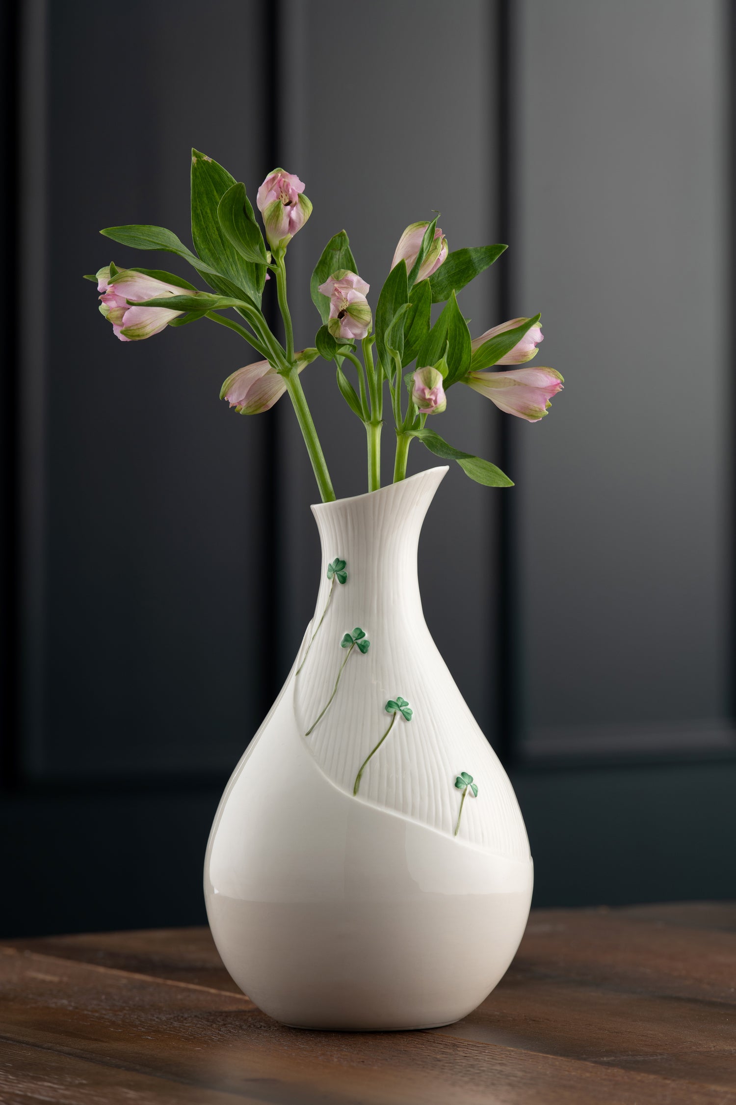 Belleek Shamrock Large Meadow Vase-Goviers