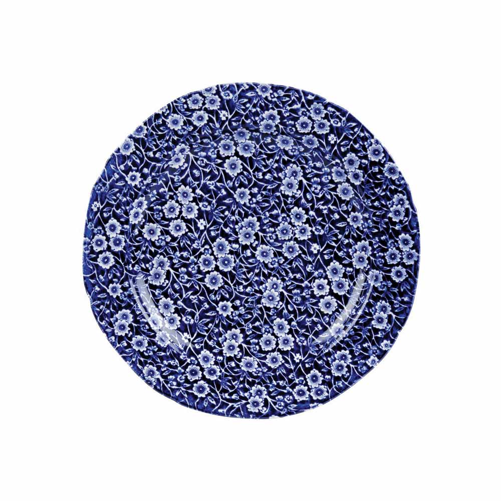 Burleigh Blue Calico Plate 19cm/7.5"-Goviers