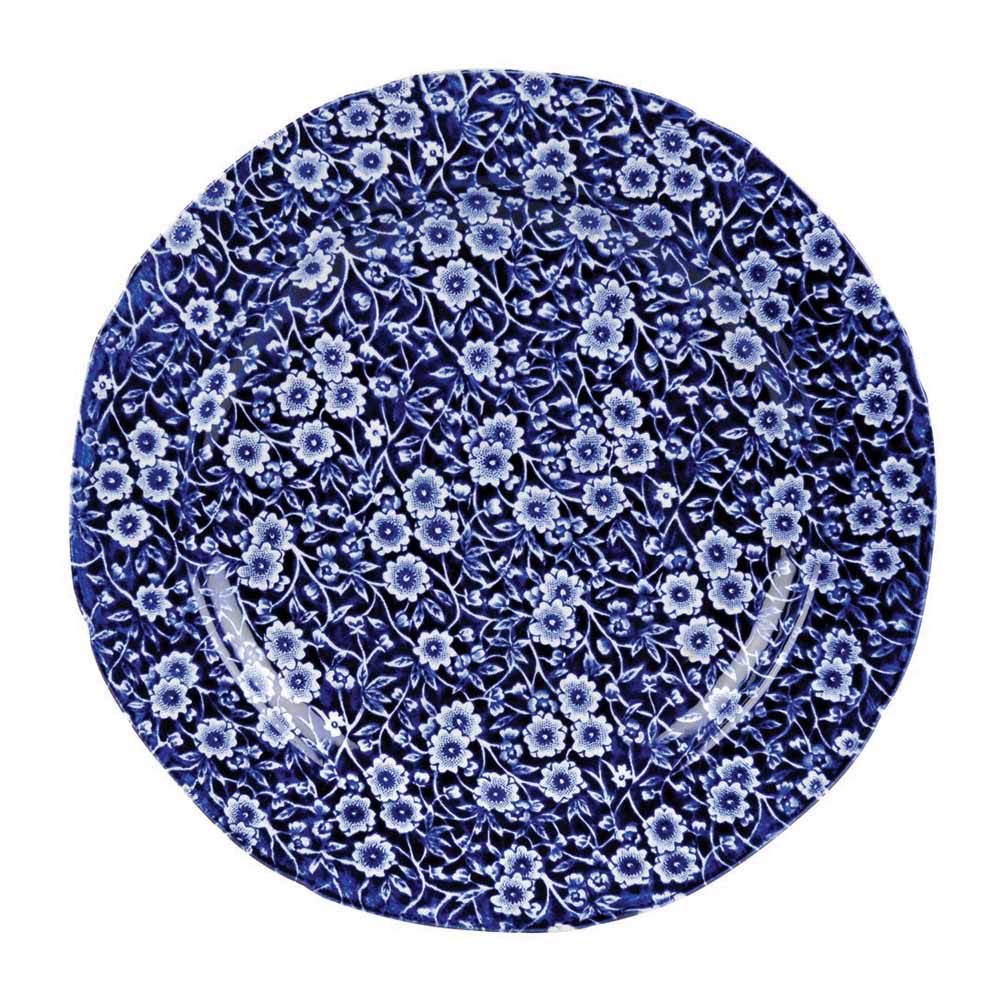 Burleigh Blue Calico Plate 26.5cm/10.5"-Goviers