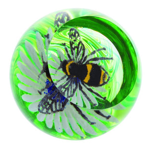 Caithness Glass Bee on a Flower Paperweight-Paperweights-Goviers