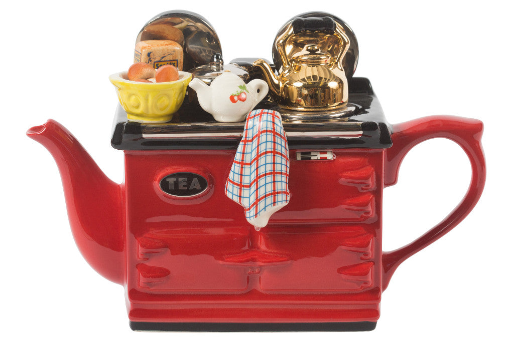 Ceramic Inspirations Breakfast Aga Red Large Teapot-Goviers