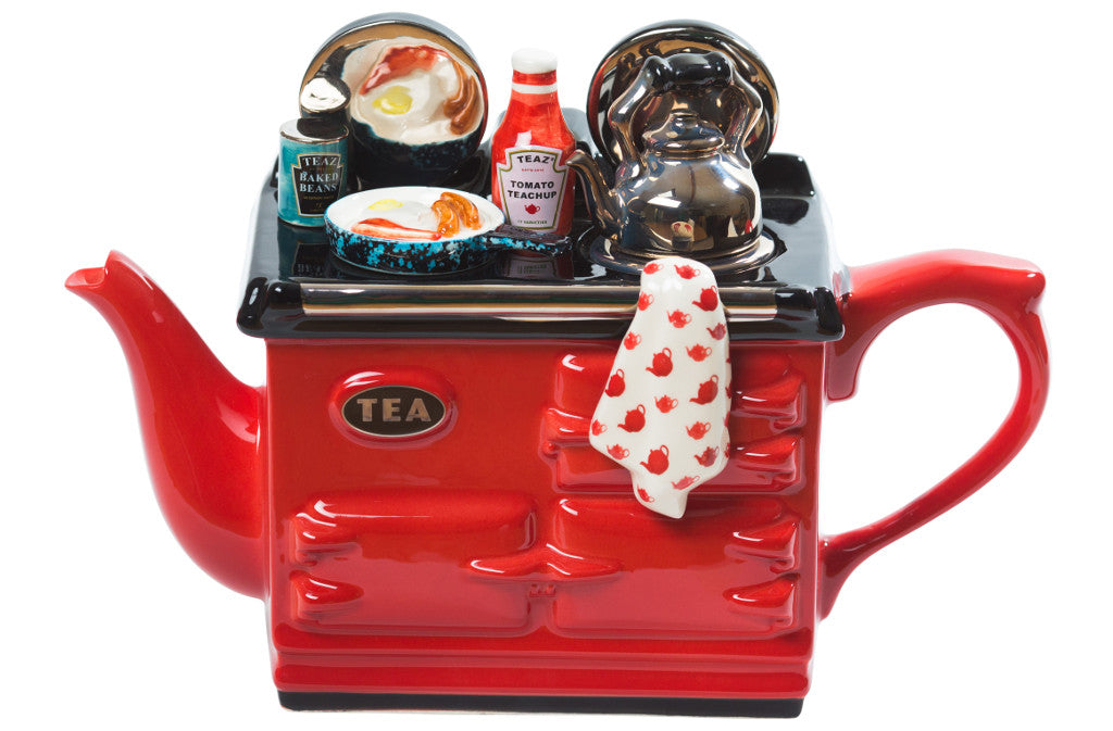 Ceramic Inspirations English Breakfast Aga Red Large Teapot-Goviers