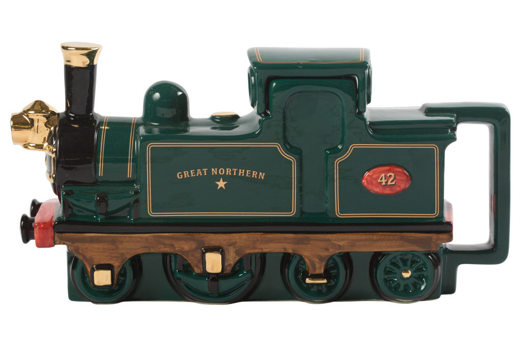 Ceramic Inspirations Steam Train Green Teapot-Goviers