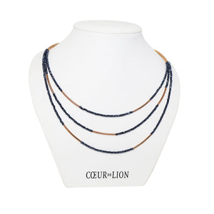 Coeur De Lion Rose Gold Waterfall Necklace Blue-Goviers