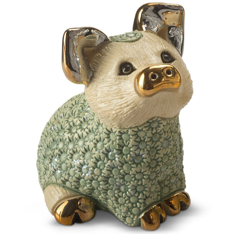 De Rosa Piglet Sitting Green-Collectables-Goviers