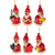 Dregeno Ornament Santa set of 6-Christmas-Goviers