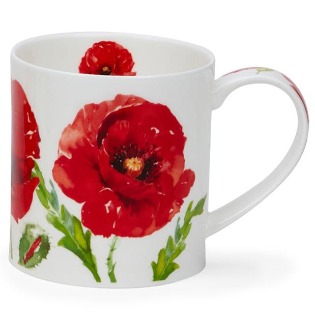 Dunoon Floral Blooms Poppy Mug-Goviers