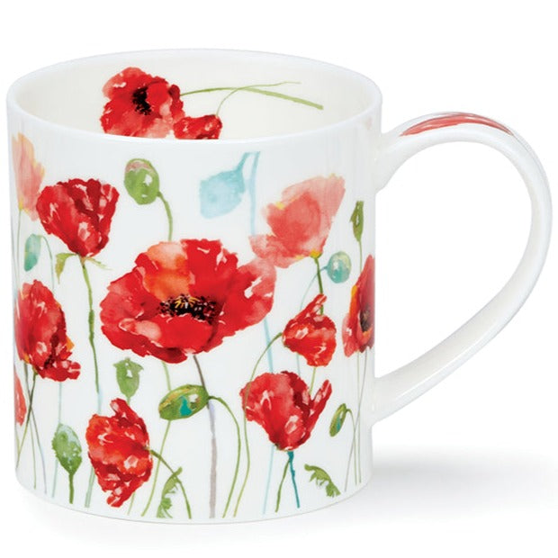 Dunoon Floral Breeze Poppies Mug-Goviers