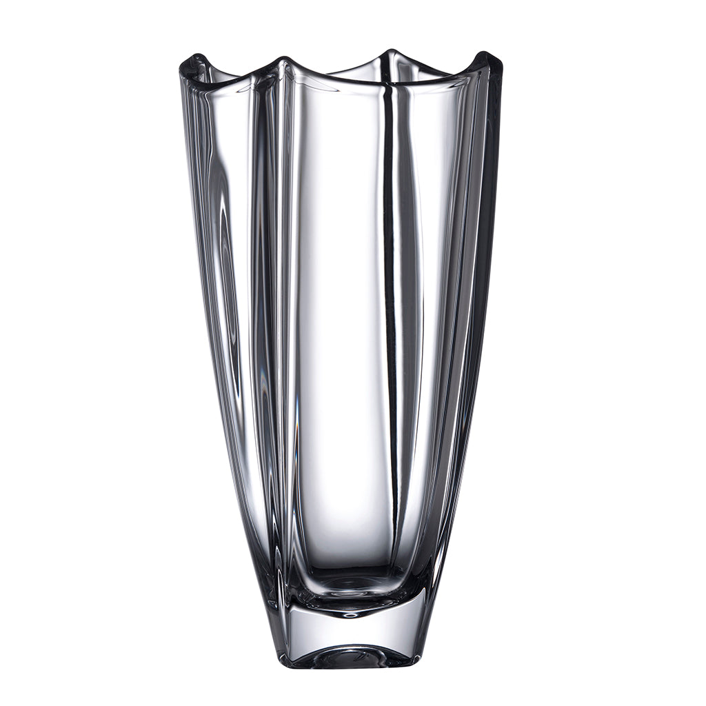 Galway Crystal Dune 12" Square Vase-Home & Garden > Decor > Vases-Goviers