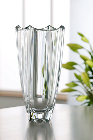 Galway Crystal Dune 12" Square Vase-Home & Garden > Decor > Vases-Goviers