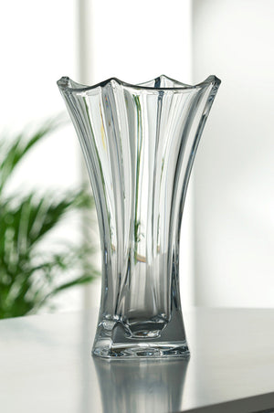 Galway Crystal Dune 14" Waisted Vase-Home & Garden > Decor > Vases-Goviers