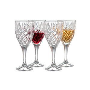 Galway Crystal Renmore Goblet Set of 4-Home & Garden > Kitchen & Dining > Tableware > Drinkware-Goviers