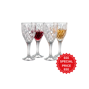 Galway Crystal Renmore Goblet Set of 4-Home & Garden > Kitchen & Dining > Tableware > Drinkware-Goviers