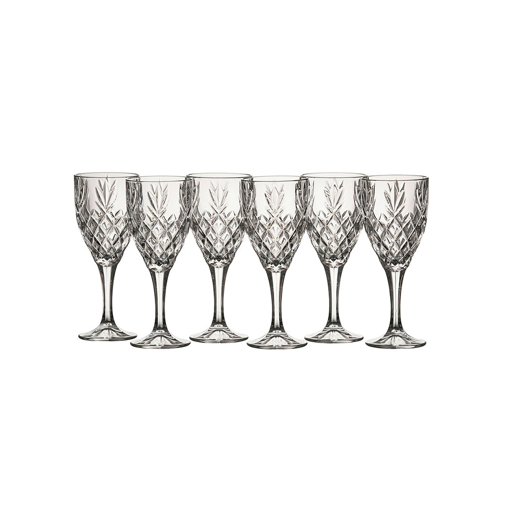 Galway Crystal Renmore Goblet Set of 6-Home & Garden > Kitchen & Dining > Tableware > Drinkware-Goviers