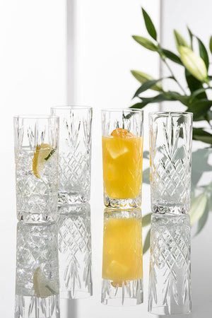 Galway Crystal Renmore Hi-ball Set of 4-Home & Garden > Kitchen & Dining > Tableware > Drinkware-Goviers