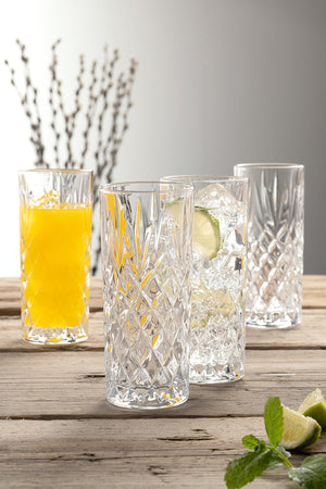 Galway Crystal Renmore Hi-ball Set of 4-Home & Garden > Kitchen & Dining > Tableware > Drinkware-Goviers