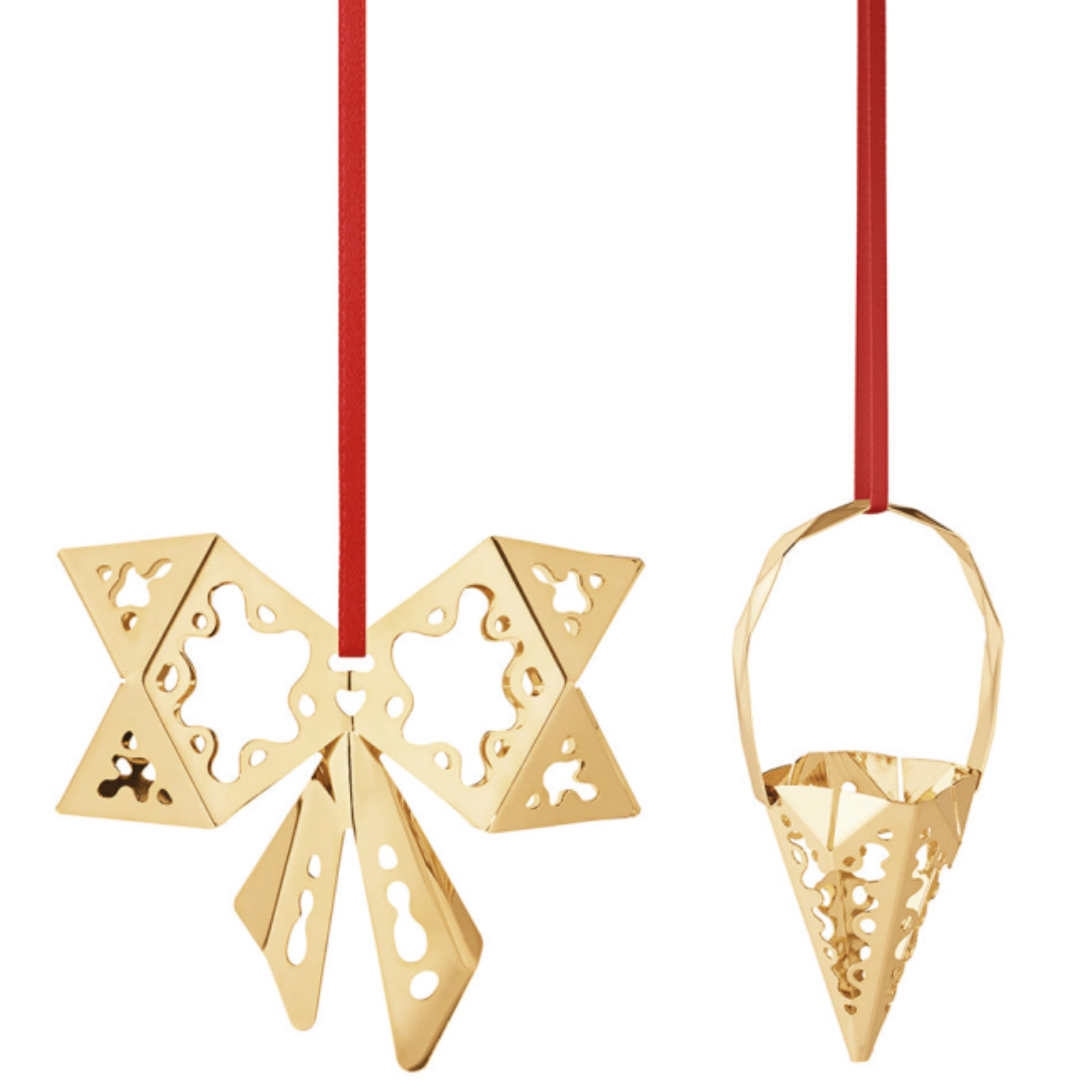 Georg Jensen Bow & Cone set, Holiday Ornament 2022-Christmas-Goviers