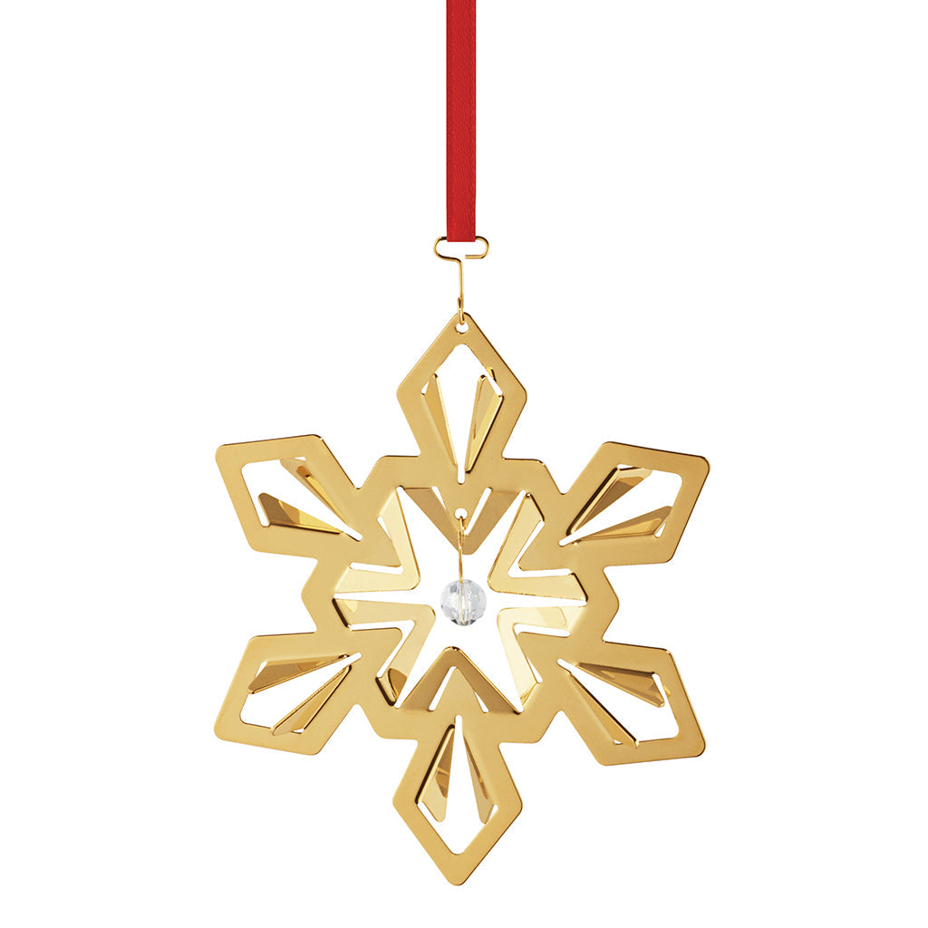 Georg Jensen Holiday Ornament 2024 Snowflake Gold-Goviers