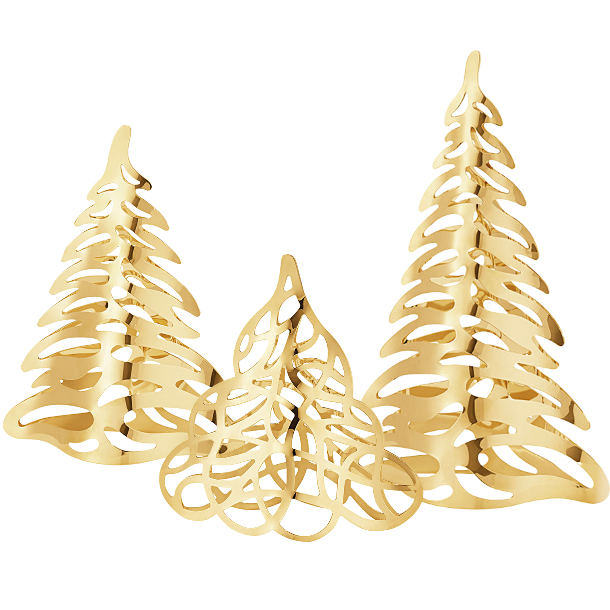 Georg Jensen Table Tree Set of 3 Gold Plated-Christmas-Goviers