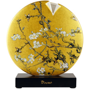 Goebel Almond Tree Gold Vase -Vincent van Gogh 22.5cm-Goviers