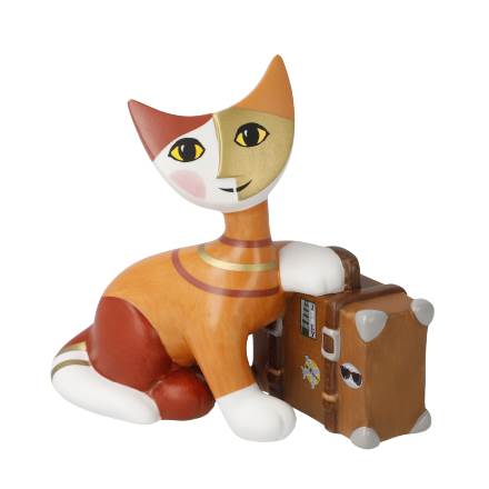 Goebel Villeggiatura Estiva - Cat with Suitcase Unboxed-Goviers