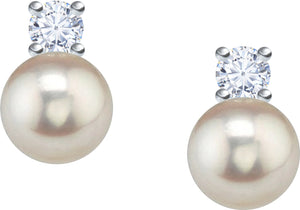 Goviers Diamond and Pearl Earrings-Goviers