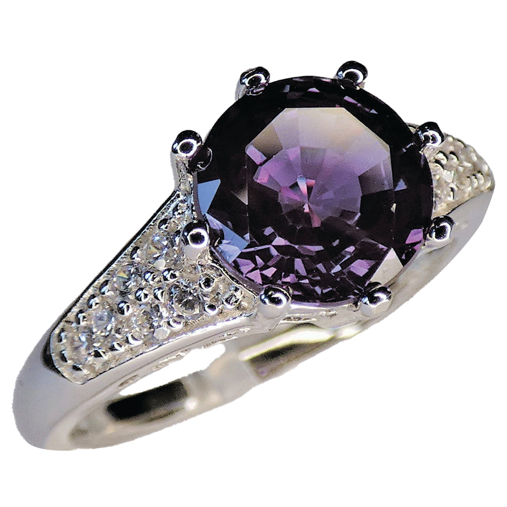 Goviers Exclusive H.M. Queen Elizabeth II Prestige Amethyst and Diamond Ring
