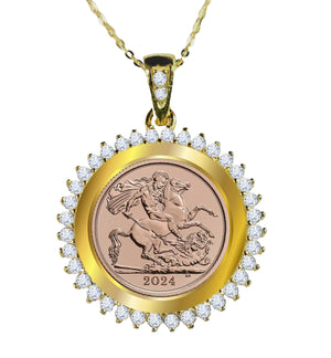 Goviers Exclusive King Charles III 22ct Gold Half Sovereign 2024 Necklace-Goviers