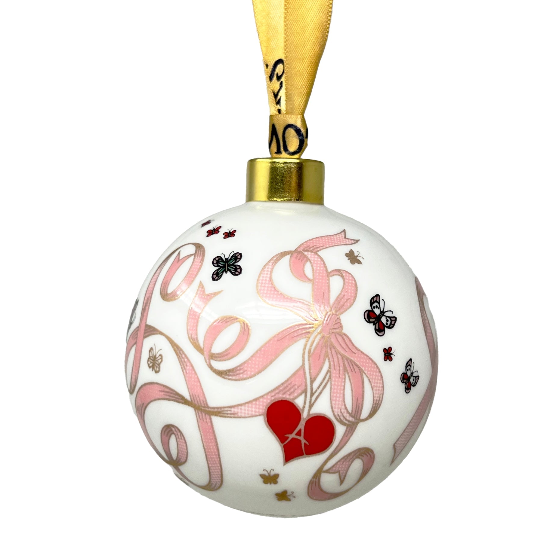 Goviers Pink Ribbon Bauble Breast Cancer Charity-Goviers