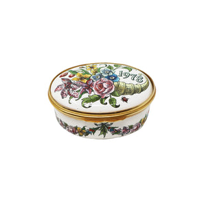 Halcyon Days 1978 A Year To Remember Enamel Box-Enamel Boxes-Goviers