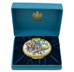 Halcyon Days 1978 A Year To Remember Enamel Box-Enamel Boxes-Goviers