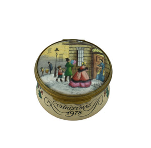 Halcyon Days Christmas 1978 Enamel Box-Enamel Boxes-Goviers