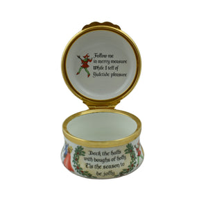 Halcyon Days Christmas 1987 Enamel Box-Enamel Boxes-Goviers