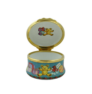 Halcyon Days Christmas 1995 Enamel Box-Enamel Boxes-Goviers