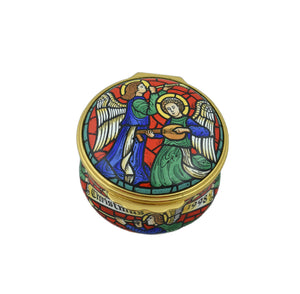 Halcyon Days Christmas 1998 Enamel Box-Enamel Boxes-Goviers