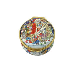 Halcyon Days Christmas 2004 Enamel Box-Enamel Boxes-Goviers