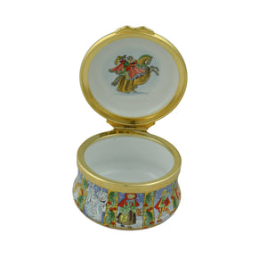 Halcyon Days Christmas 2005 Enamel Box-Enamel Boxes-Goviers