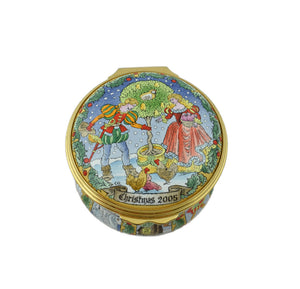 Halcyon Days Christmas 2005 Enamel Box-Enamel Boxes-Goviers