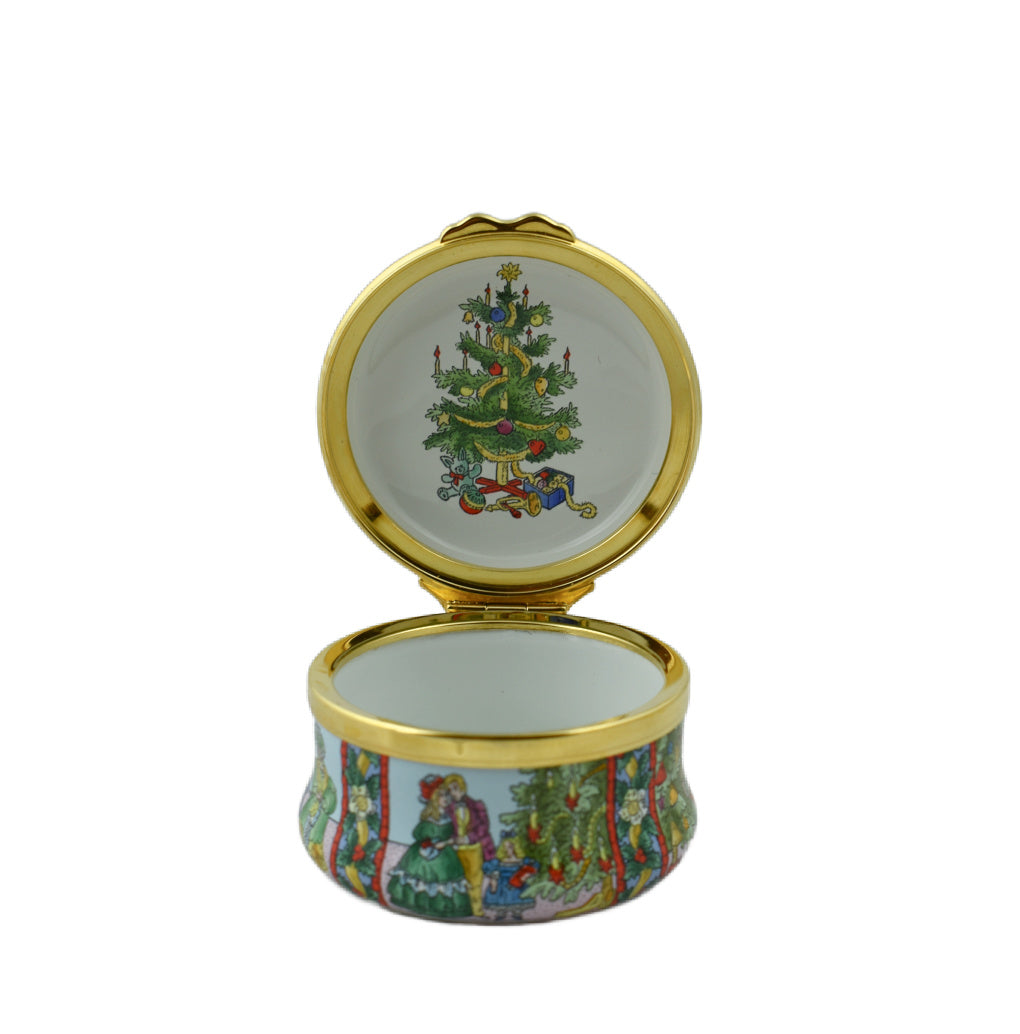 Halcyon Days Christmas 2006 Enamel Box-Enamel Boxes-Goviers