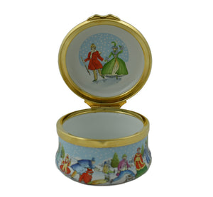 Halcyon Days Christmas 2007 Enamel Box-Enamel Boxes-Goviers