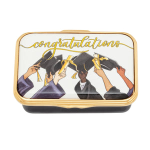 Halcyon Days Congratulations Graduation Enamel Box-Goviers