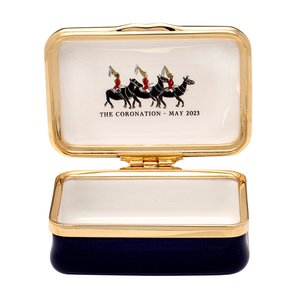 Halcyon Days Enamel Box Coronation At Westminster Abbey-Royal Commemorative-Goviers