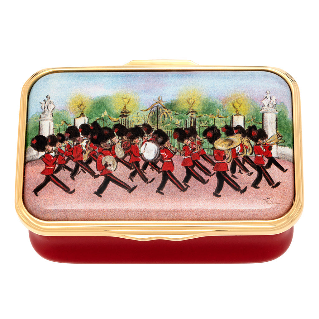 Halcyon Days Enamel Box Marching Down The Mall-Royal Commemorative-Goviers