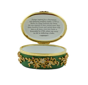 Halcyon Days Gilbert Collection Rhinestone Enamel Box-Enamel Boxes-Goviers