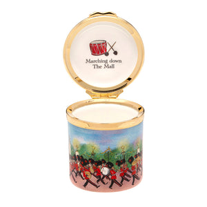 Halcyon Days Tall Enamel Box Marching Down The Mall-Royal Commemorative-Goviers